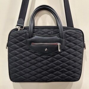 Knomo Black Quilted Laptop Bag
